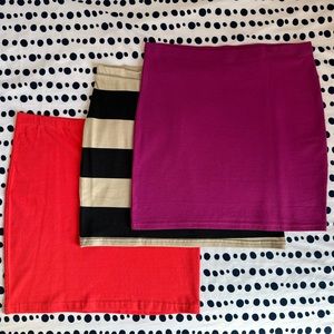 3 skirt. Same material and size. Different colors